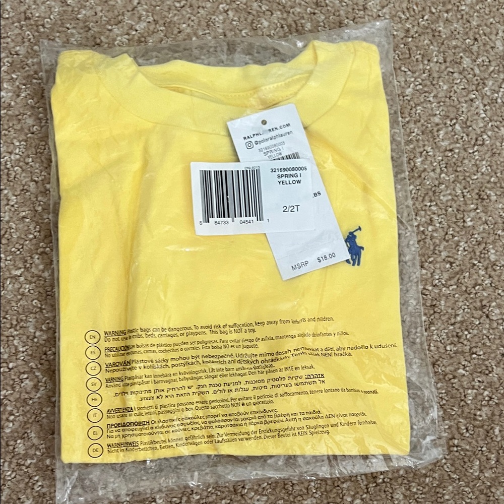 Polo by Ralph Lauren Kids Bright Yellow Tee